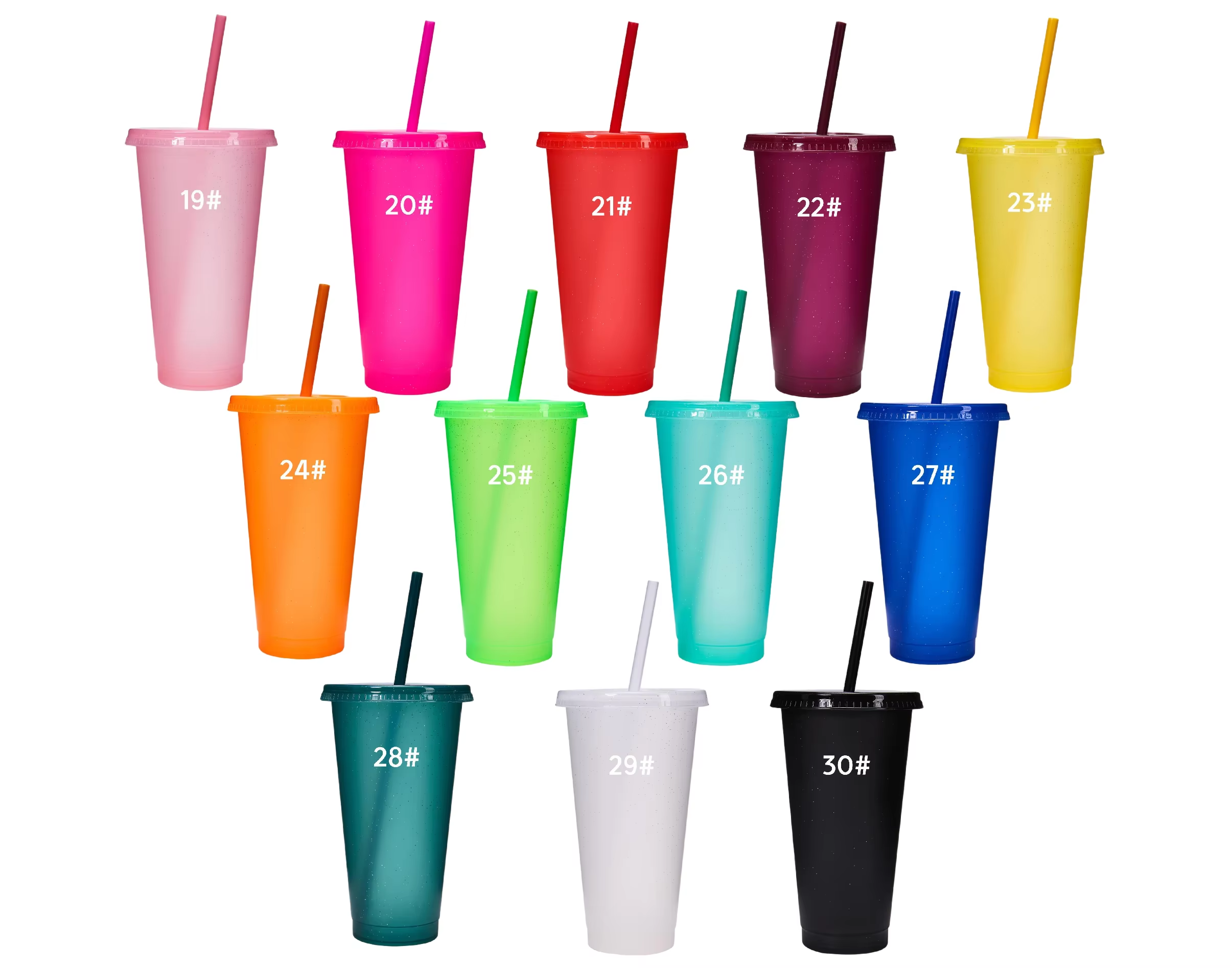 闪粉塑料杯710ml Glitter plastic cup - 图片 1